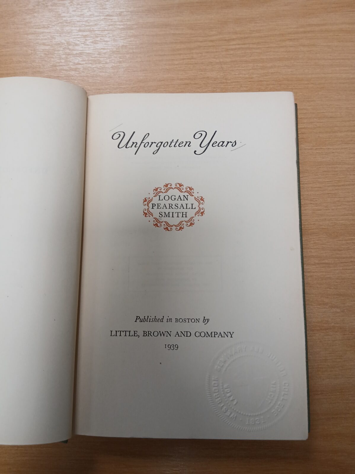 Unforgotten years - Logan Pearsall Smith